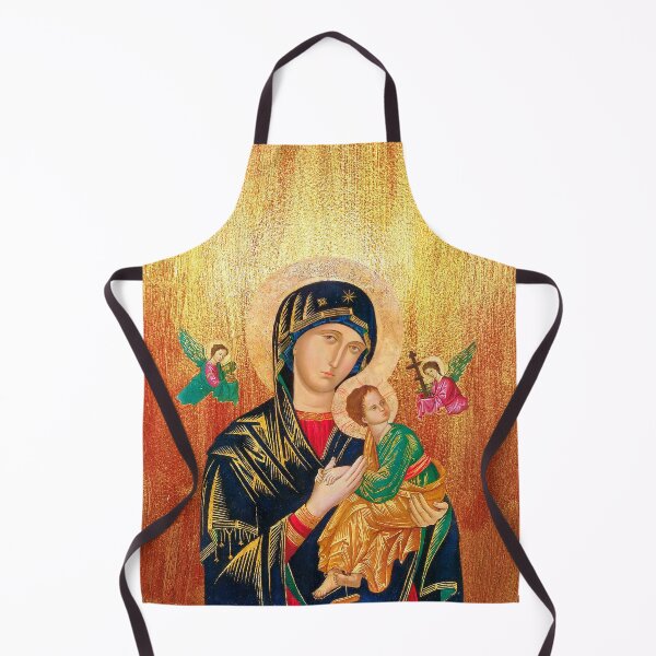 Item preview, Our Lady of Perpetual Help in Golden-Cooper Wood Background designed and sold by Brasilia.