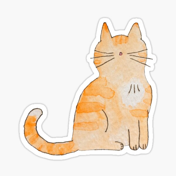 Faceless Orange Tabby Sticker