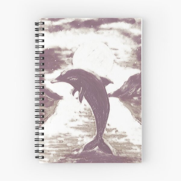 Item preview, Dolphin, edited acrylic illustration by artist MariDani Art, #7 designed and sold by MariDaniArt.
