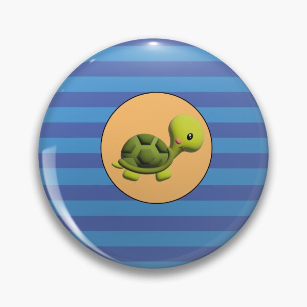 Item preview, 3d illustration of a funny turtle in green tones on a background of blue stripes designed and sold by Martapp.