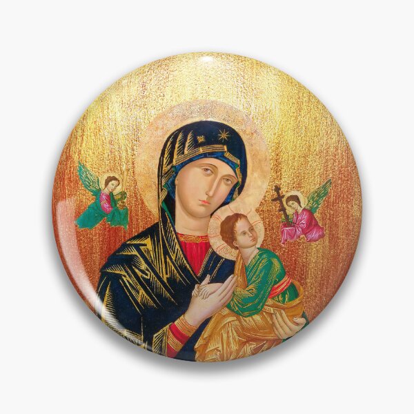 Item preview, Our Lady of Perpetual Help in Golden-Cooper Wood Background designed and sold by Brasilia.
