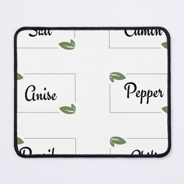 Item preview, Pack 1 Blank green leaf frame rectangle Spice jar Labels designed and sold by Randa Ranmania.