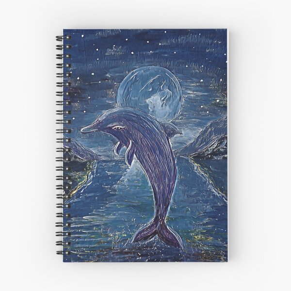 Item preview, Dolphin, edited acrylic illustration by artist MariDani Art, #8 designed and sold by MariDaniArt.