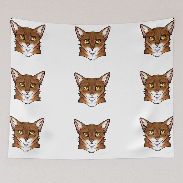Item preview, Abyssinian cat head designed and sold by NovaesArt.