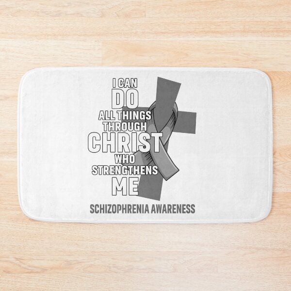 Item preview, I Can Do All Things Through Christ Who Strengthens Me Schizophrenia Awareness designed and sold by Hatjar.
