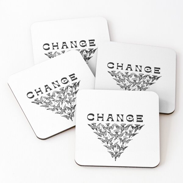 Item preview, Change birds graphic b&w designed and sold by AbiLeads.