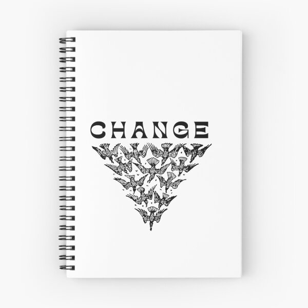 Item preview, Change birds graphic b&w designed and sold by AbiLeads.