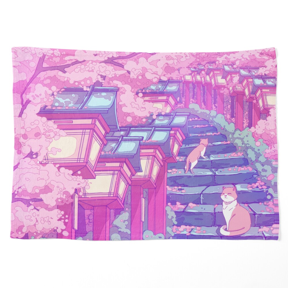 Pink anime online tapestry