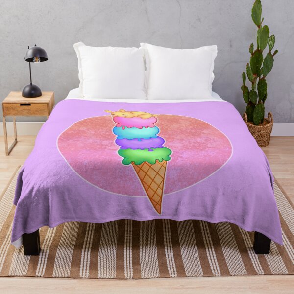 Item preview, Kawaii Bunny on Colorful Ice Cream Scoops designed and sold by With Love, InspireMari.