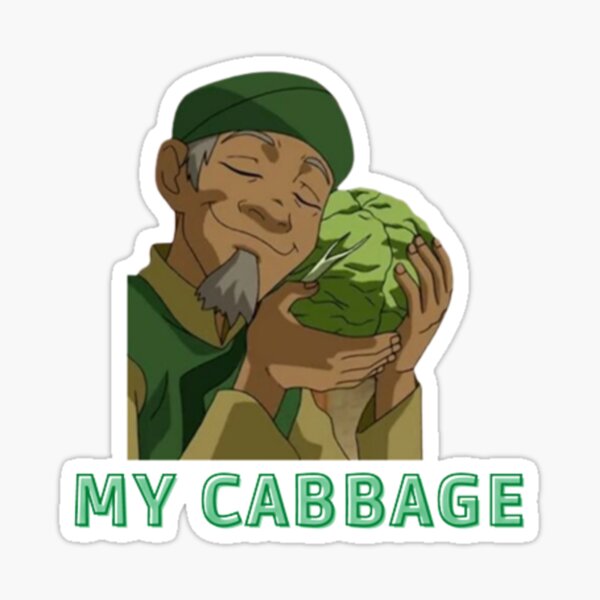 "cabbage guy/avatar Cabbage" Sticker for Sale by Rincones Redbubble