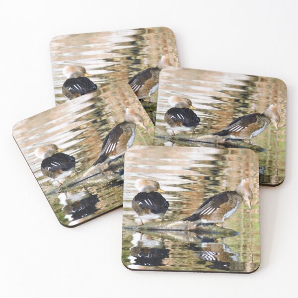 Item preview, Hooded Merganser in Pond designed and sold by ZenTimeInNature.