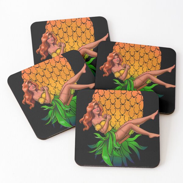 Item preview, Pineapple Swinger Pin-Up designed and sold by VeryGoodBunny.