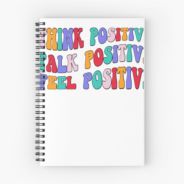 Item preview, Think Positive Talk Positive Feel Positive Retro Rainbow designed and sold by SocialLook.