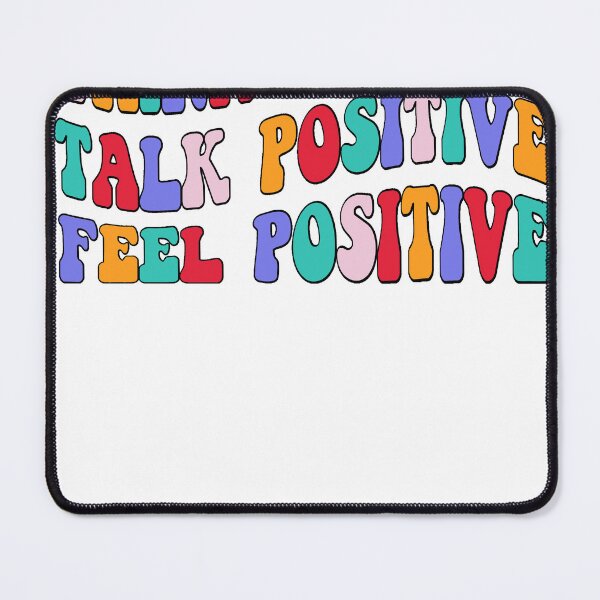 Item preview, Think Positive Talk Positive Feel Positive Retro Rainbow designed and sold by SocialLook.