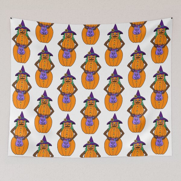Item preview, Trick Or Treat Halloween Pumpkin Witch  designed and sold by Deborah Camp.