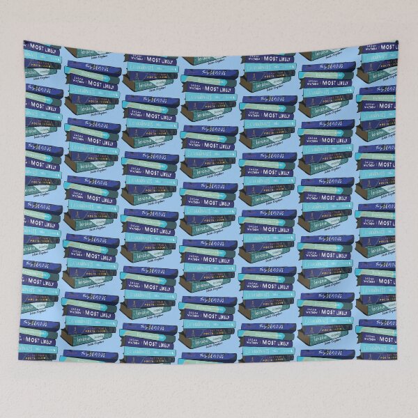 Item preview, Blue book stack designed and sold by InkishKingdoms.
