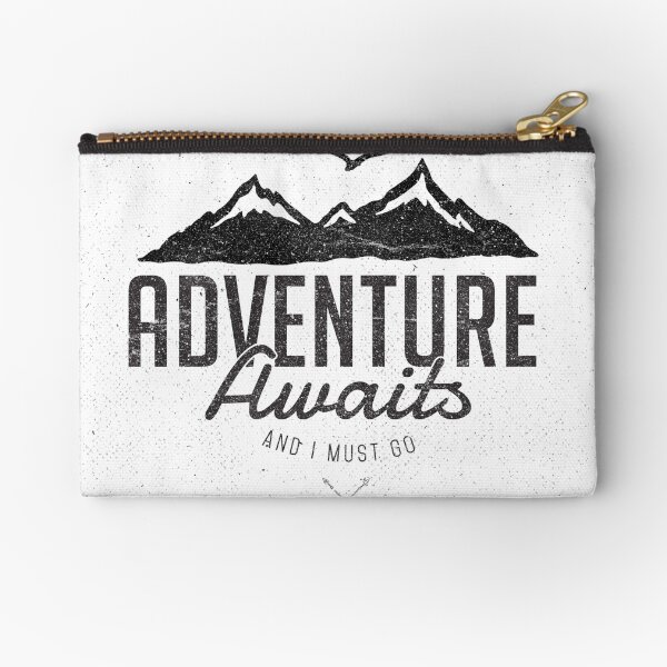 ADVENTURE AWAITS Zipper Pouch