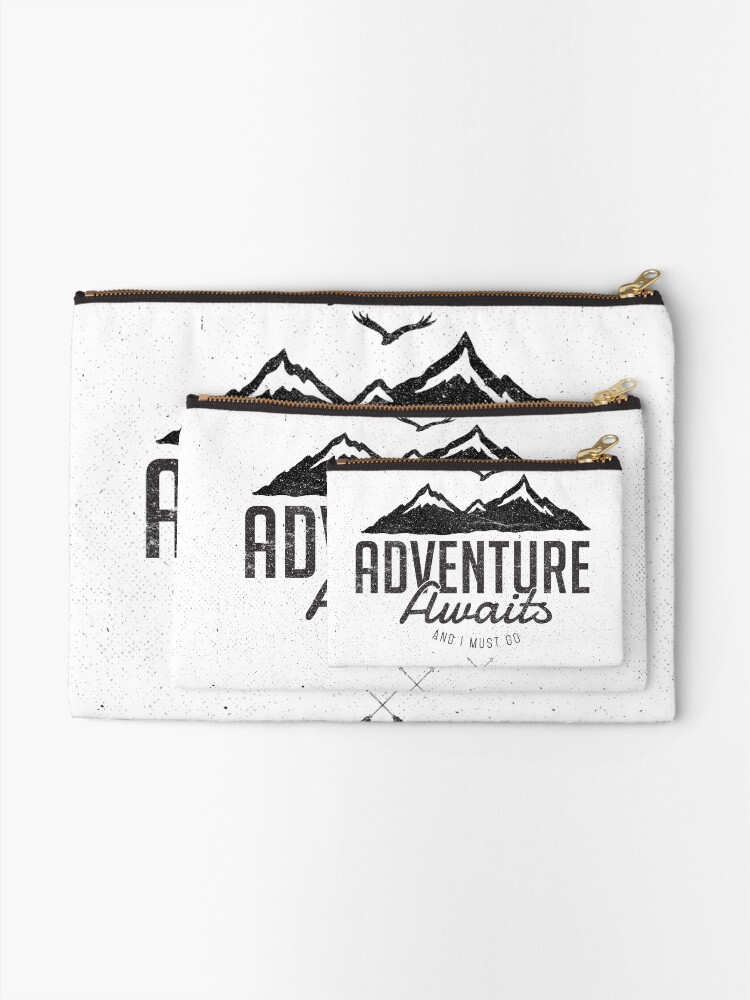 Alternate view of ADVENTURE AWAITS Zipper Pouch