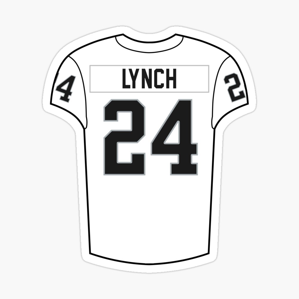 Marshawn Lynch Away Jersey Sticker for Sale by designsheaven