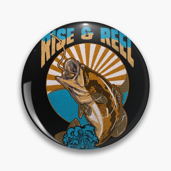 Item preview, Rise & Reel Large Mouth Bass Lake Fishing Vintage Retro designed and sold by bigraydesigns.