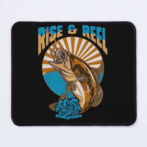 Item preview, Rise & Reel Large Mouth Bass Lake Fishing Vintage Retro designed and sold by bigraydesigns.