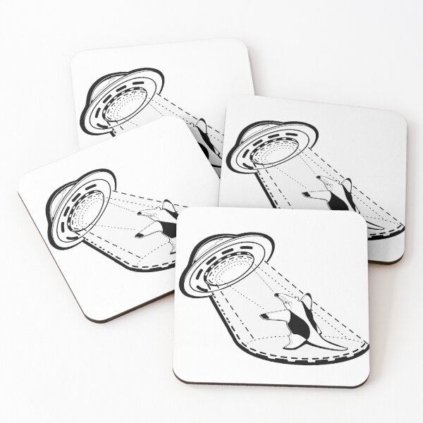 Item preview, anteater tamandua ufo alien abduction black and white designed and sold by MiraNomegusta.