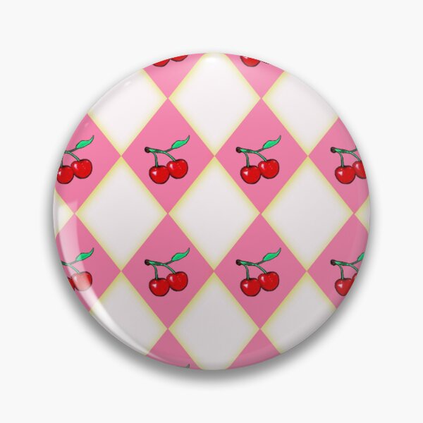 Item preview, 1950s Pink Diamond Pattern with Cherries, Digital Painting, Repeating Design designed and sold by Nicolette Olivier.