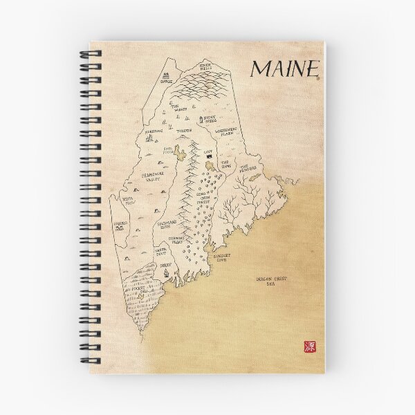 Item preview, Maine as a fantasy map designed and sold by aldayuan.