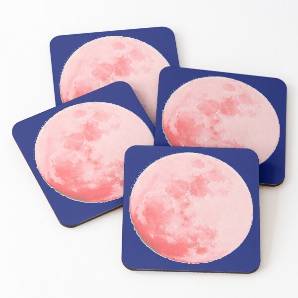 Item preview, Pink Full Moon Lunar Cyber Glitch Art, Single and Repeating Image designed and sold by Nicolette Olivier.