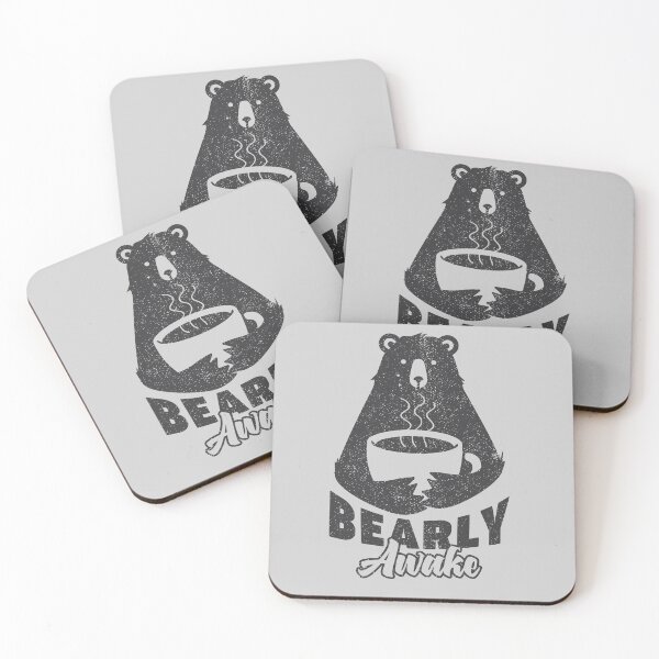 Item preview, Bearly Awake Coffee Drinking Bear Hug Hot Coffee designed and sold by bigraydesigns.