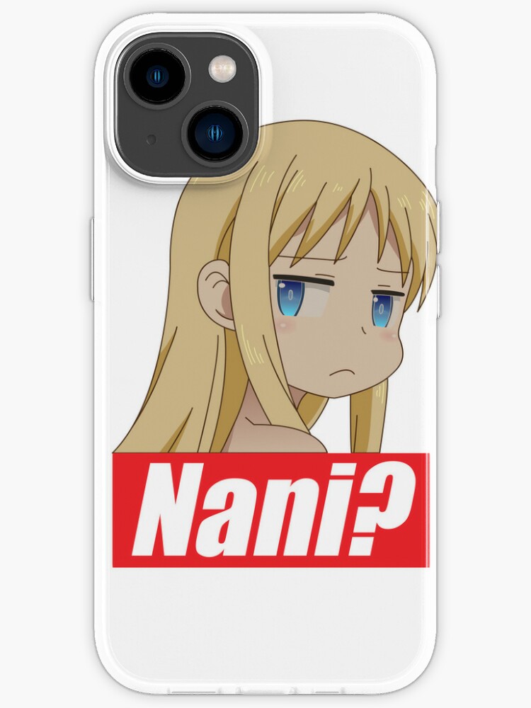 Cute Blonde Hair Anime Girl Nani Face Questioning Japanese" iPhone for Sale by ChikfilaSauce | Redbubble