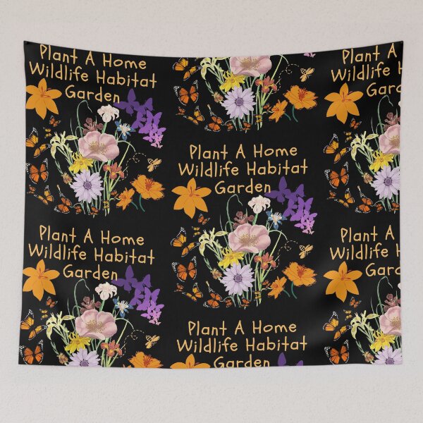 Item preview, Plant A Home Wildlife Habitat Garden Colorful Design designed and sold by EarthArtDesigns.
