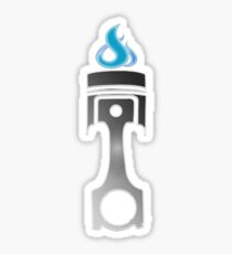 Blue Flame Piston Sticker