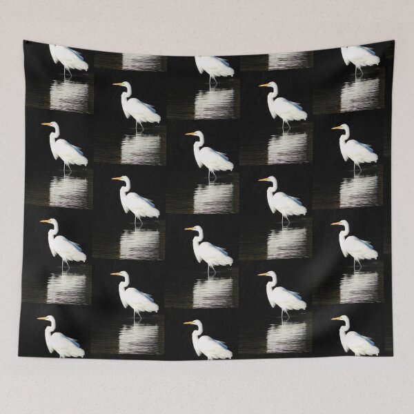 Item preview, White Egret Reflection designed and sold by ZenTimeInNature.