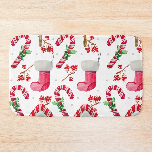 Item preview, Watercolor Christmas Candy Cane and Red Stockings  designed and sold by silviaol.