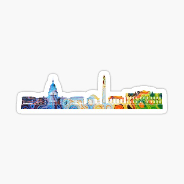 Colored DC Skyline Sticker