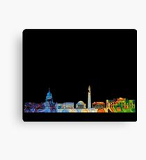 Colored DC Skyline Canvas Print