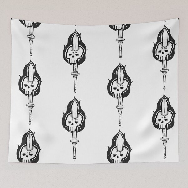 Item preview, Skull on Sword designed and sold by Little Crows Trinkets.