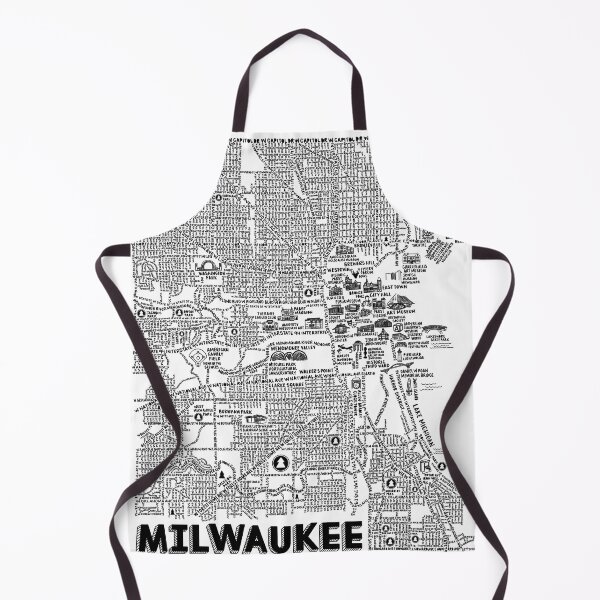 Item preview, Milwaukee Map Art designed and sold by fiberandgloss.