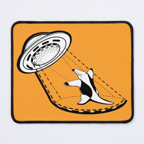 Item preview, anteater tamandua ufo alien abduction black lines designed and sold by MiraNomegusta.