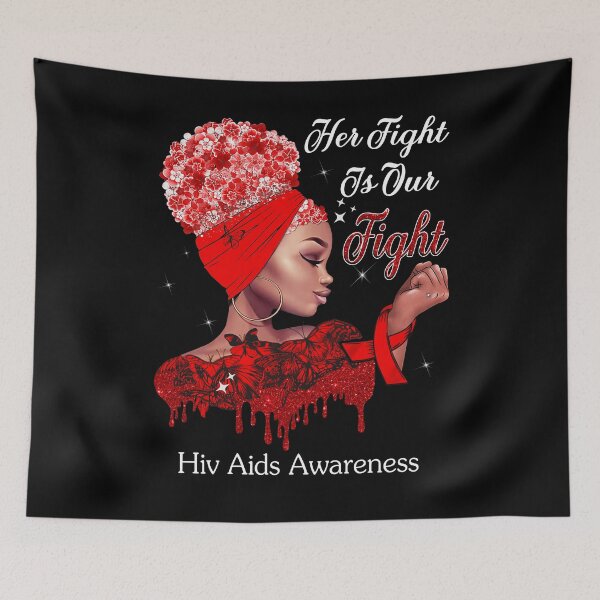 Item preview, Her Fight Is Our Fight Hiv Aids Awareness designed and sold by Mnrshirley.