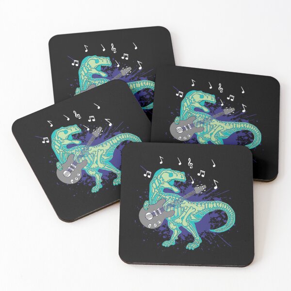 Item preview, a dinosaur playing a guitar designed and sold by happy gift art.