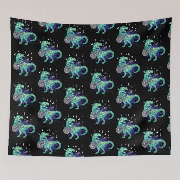 Item preview, a dinosaur playing a guitar designed and sold by happy gift art.