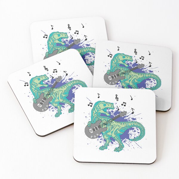 Item preview, a dinosaur playing a guitar designed and sold by happy gift art.