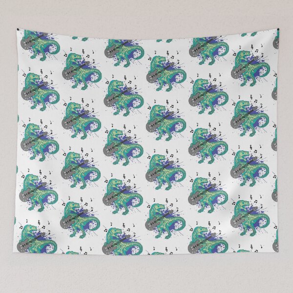 Item preview, a dinosaur playing a guitar designed and sold by happy gift art.