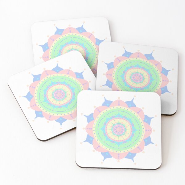 Item preview, pastel rainbow mandala designed and sold by ggradar.