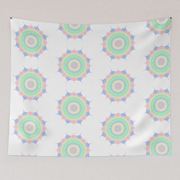 Item preview, pastel rainbow mandala designed and sold by ggradar.