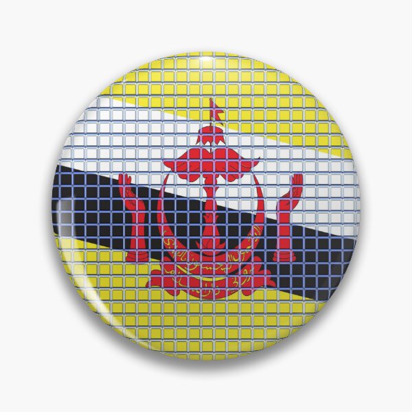 Item preview, Brunei Flag Rounded - Squares Pixel  designed and sold by MoonElite.