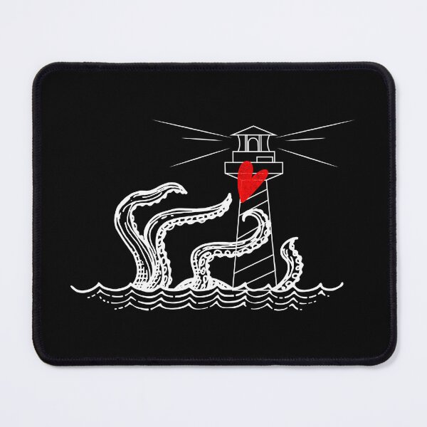Item preview, OFMD-inspired Kraken + Lighthouse = <3 - WHITE COLORWAY designed and sold by FanFlair.