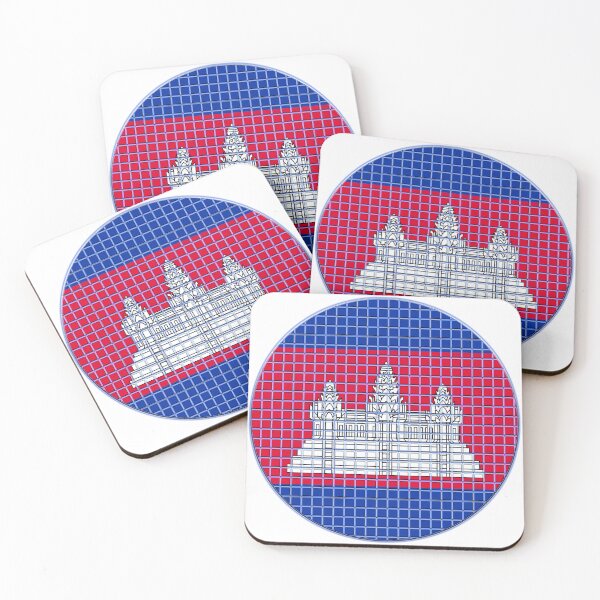 Item preview, Cambodia Flag Rounded - Squares Pixel  designed and sold by MoonElite.